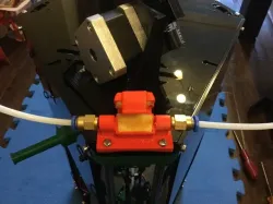 Dust filter with bowden clamping