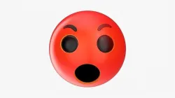 Emoji 058 Angry with mouth opened 3D model