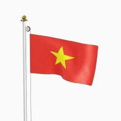 Flag of the Vietnam Low-poly 3D model