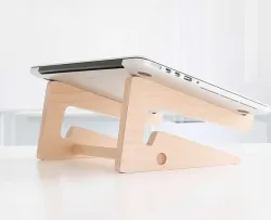 Folding Wooden Desktop Stand for Tablet Laptop Macbook-Solidworks