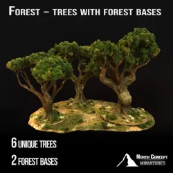 Forest - Trees with forest bases - Terrain