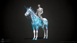 Frozen Horse Animated Asset Low-poly 3D model