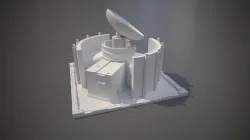 Futuristic Satellite Control Center 3D print model