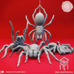 Giant Spider Cluster - Tabletop Miniature (Pre-Supported)