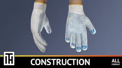 Glove Construction Low-poly 3D model