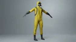 Hazmat suit Low-poly 3D model