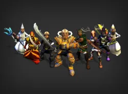 Hero Fantasy Models Low-poly 3D model