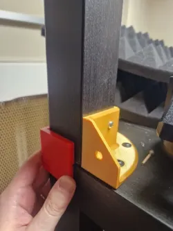 Ikea lack enclosure shim for vertical frame.