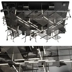 Industrial ceiling 6 3D model