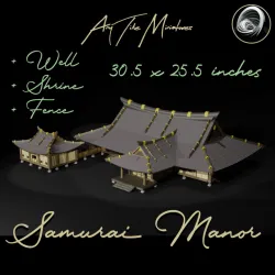 Japanese Samurai Manor #1 (incl. fence, shrine, well and big assembly guide)