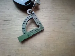Keychain protractor and ruler