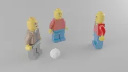 Lego Mans Are Playing Football 3D model
