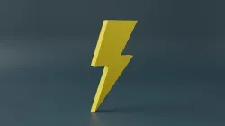 Lightning Icon Low-poly 3D model