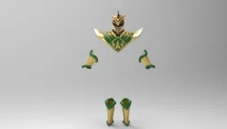 Lord Drakkon Complete Armor from MMPR for 3D Printing 3D print model