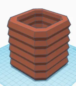 low poly plant pot