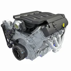 Lowpoly V8 Engine Low Poly 3D model