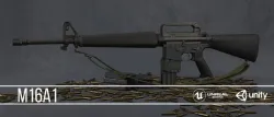 M16A1 rifle Low-poly 3D model