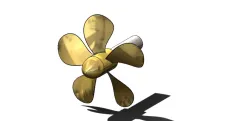 Marine propeller with shaft
