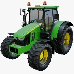 Modern Heavy Agriculture Tractor Low-poly 3D model