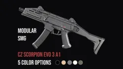Modular SMG CZ Scorpion EVO 3 A1 Low-poly 3D model