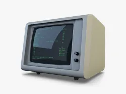 Monitor v 4 old computer 3D model
