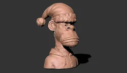 Mr santa ape monkey 3D print model