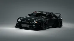 Nissan R34 Skyline widebody twin turbo 3D model
