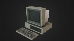 Old Dirty Computer - PC - Personal Computer Low-poly 3D model