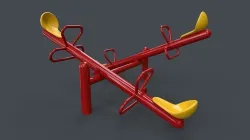 PBR Modular Outdoor See Saw Playground C Low-poly 3D model