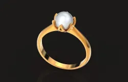 pearl ring Pandora Cultured Elegance 539 3D print model