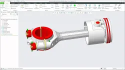 Piston realizat in Creo PTC