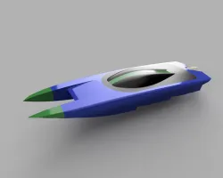 Predator 3D print rc racing boat
