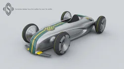 RACER 7 futuristic race car 3D model