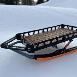 Rc snowmobile ski sled / trailer