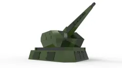 Rheinmetall Oerlikon Millennium Low-poly 3D model