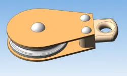 Rigging hanger block, d45mm pulley for d4mm rope