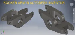Rocker Arm in Autodesk Inventor || Autodesk Inventor tutorial || Inventor Practice Drawing || 3D Cad