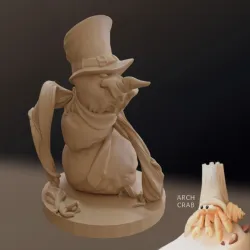 Scary snowman with a top hat