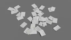 Scattered Paper Low-poly 3D model