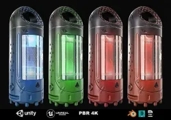 Sci-Fi Teleportation Device Low-poly 3D model