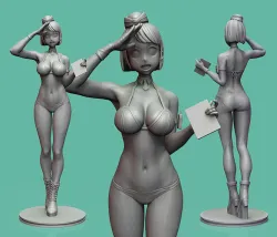 Sexy Stewardess 3D print model