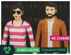 Simplipoly Characters - Low poly 3D Assets Low-poly 3D model