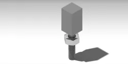 Simulation of bolt entering nut
