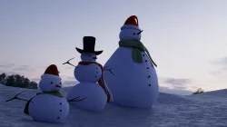 SNOWMAN Low-poly 3D model