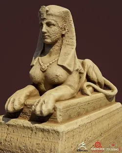 Sphinx Egypt Low-poly 3D model