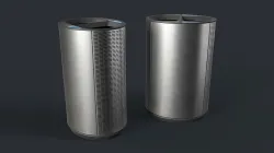 Street Trash Can 23 PBR Game Ready Low-poly 3D model