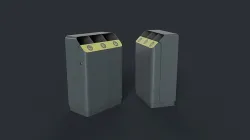 Street Trash Can 27 PBR Game Ready Low-poly 3D model