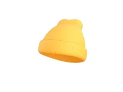 Yellow Beanie Hat 3D model