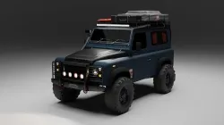 1990s Land Rover Defender D90 Overland build 3D model