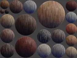 20 Striped Wood Materials 01 - SBSAR - PBR Maps - 4K Texture